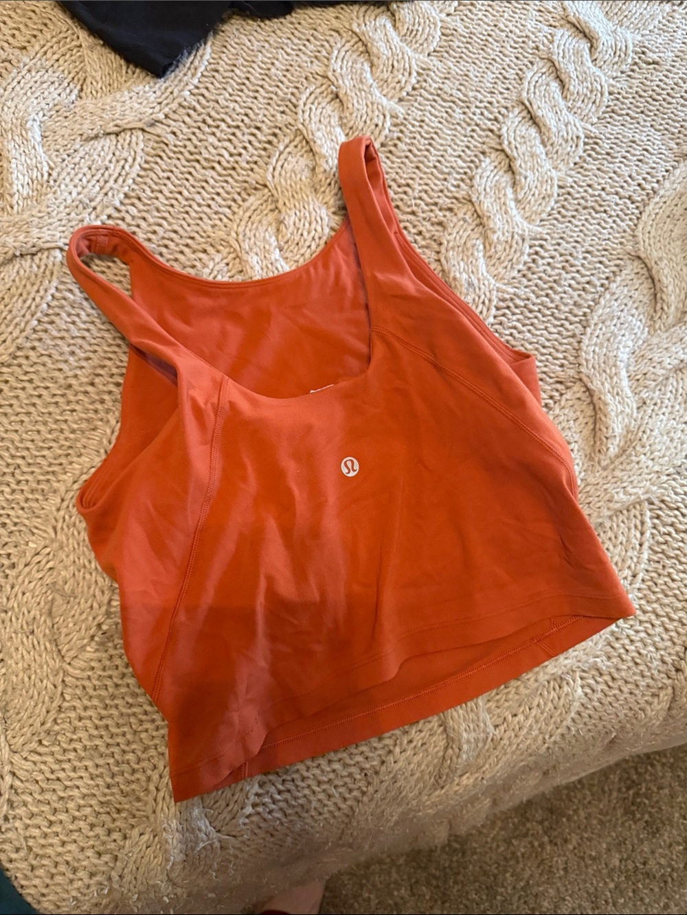 lululemon athletica Burnt Orange Cropped Sports Tank